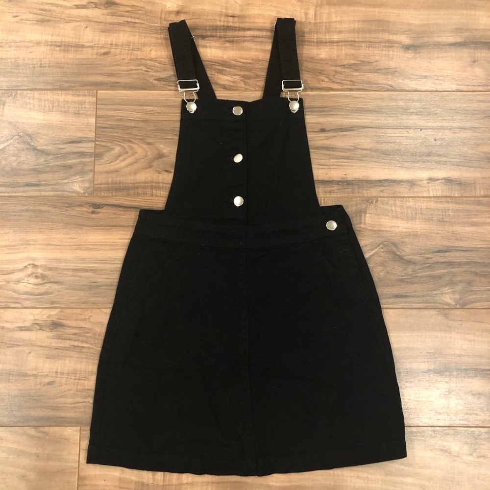 Black overall dress